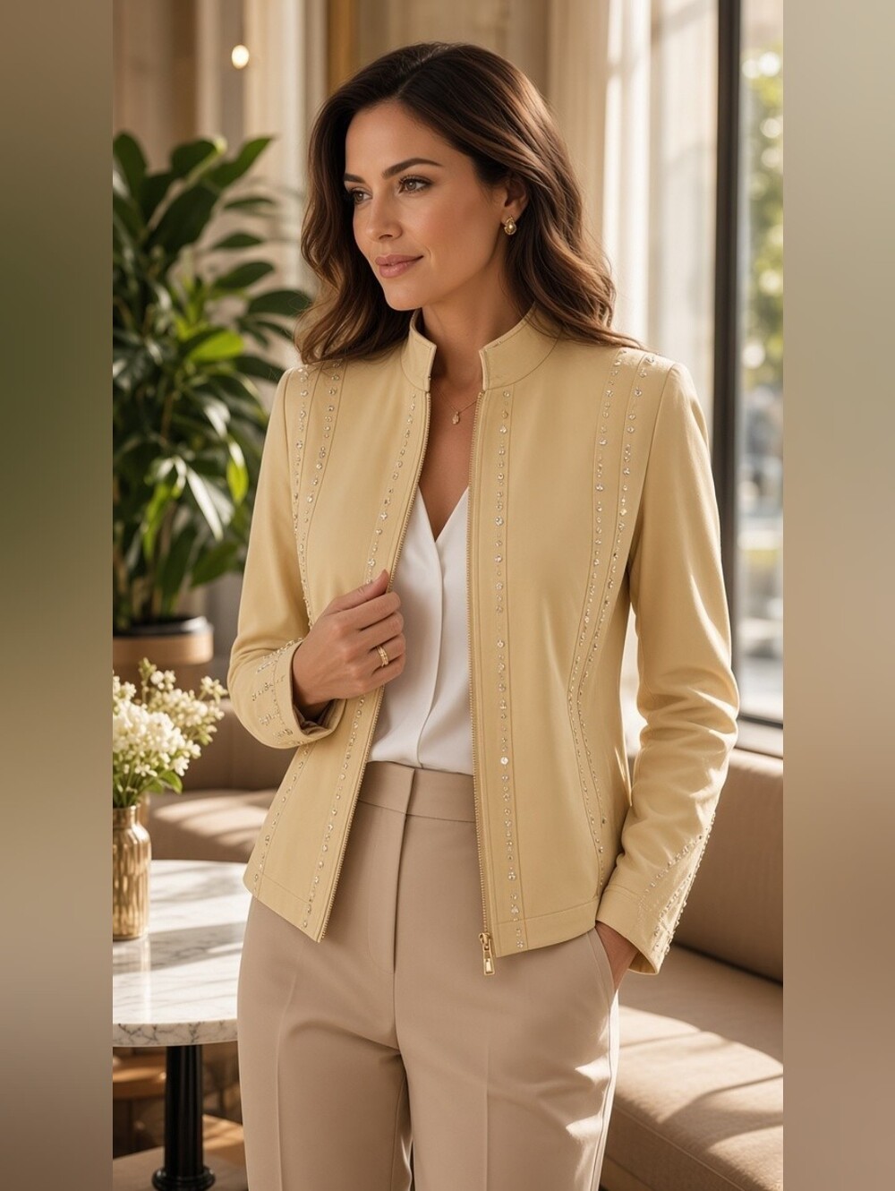 St John Sport Yellow Jacket by Marie Gray Sz S EUC